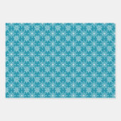 Snowflake in blauw inpakpapier vel (Voorkant 3)