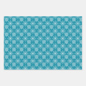 Snowflake in blauw inpakpapier vel (Voorkant)