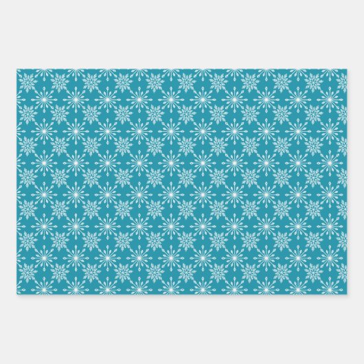 Snowflake in blauw inpakpapier vel (Voorkant)