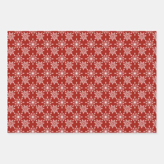 Snowflake in rood inpakpapier vel (Voorkant 2)