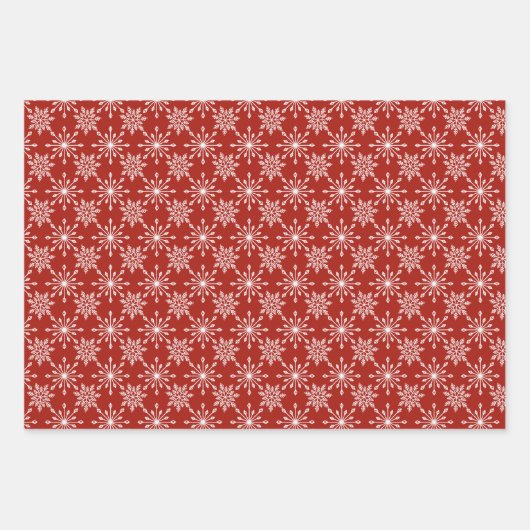 Snowflake in rood inpakpapier vel (Voorkant)
