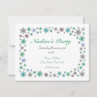 Snowflake Invitation Kaart
