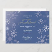 Snowflake Invite voor feestdag Kaart (Voorkant / Achterkant)