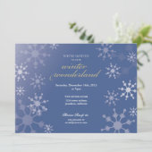 Snowflake Invite voor feestdag Kaart (Staand voorkant)