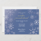 Snowflake Invite voor feestdag Kaart (Voorkant)