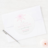 Snowflake is on the way Winter Baby Shower Ronde Sticker (Envelop)