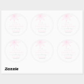 Snowflake is on the way Winter Baby Shower Ronde Sticker (Vel)