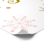 Snowflake is onderweg naar het Baby shower Welkoms Poster (Hoek)