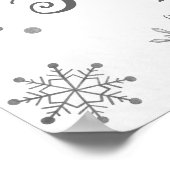 Snowflake is onderweg naar het Baby shower Welkoms Poster (Hoek)