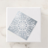 Snowflake is uitgesneden op Eigen zilver of goudol Bedankjes Labels (Met doos)