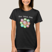 Snowflake Jewel Tones voegen je woorden T-shirt to (Voorkant)