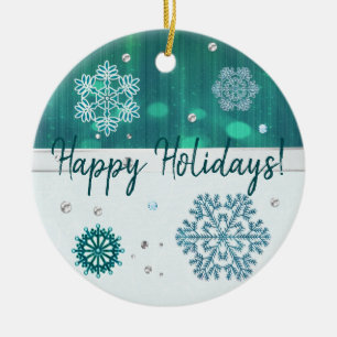 Snowflake Jewelde 3D CUSTOM MESSAGE Keramisch Ornament