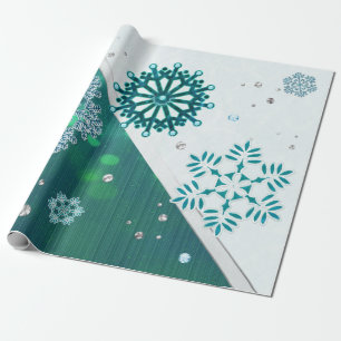Snowflake Jeweled 3D Cadeaupapier