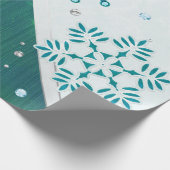 Snowflake Jeweled 3D Cadeaupapier (Hoek)