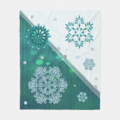 Snowflake Jeweled 3D Fleece Deken (Voorkant)