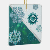 Snowflake Jeweled 3D Keramisch Ornament (Rechts)