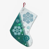 Snowflake Jeweled 3D Kleine Kerstsok (Voorkant (Hangend))