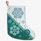 Snowflake Jeweled 3D Kleine Kerstsok (Voorkant)