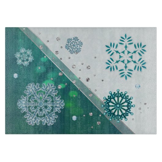 Snowflake Jeweled 3D Snijplank (Voorkant)