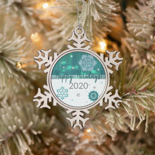 Snowflake Jeweled 3D Tin Sneeuwvlok Ornament (Boom)
