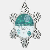 Snowflake Jeweled 3D Tin Sneeuwvlok Ornament (Rechts)