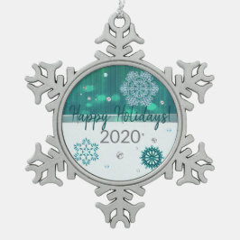 Snowflake Jeweled 3D Tin Sneeuwvlok Ornament