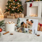 Snowflake Joy Familie Fotocollage Kerstmis Feestdagenkaart