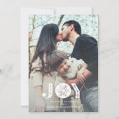 Snowflake Joy Full Bleed Kerstfoto Feestdagenkaart (Voorkant)