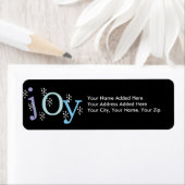 Snowflake Joy Holiday Retour Adreslabels Etiket (Insitu)
