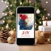 Snowflake Joy-kerstfotokaart Cute 1 Foto Feestdagenkaart