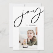 Snowflake Joy-minimalistische fotokerstkaart Feestdagenkaart (Voorkant)