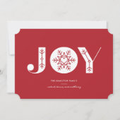 Snowflake Joy Moderne Kerst Kaarten (Voorkant)