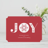 Snowflake Joy Moderne Kerst Kaarten (Staand voorkant)