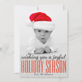 Snowflake Joyful Holiday Season Foto Feestdagenkaart