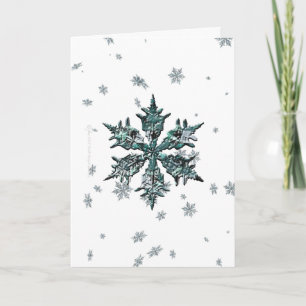 Snowflake-kaart 1 feestdagen kaart