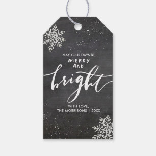 Snowflake-karton voor fijne kerst cadeaulabel
