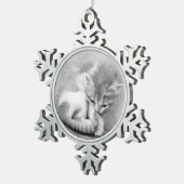 Snowflake Kat kerstversiering Tin Sneeuwvlok Ornament (Rechts)