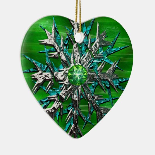 Snowflake Keller Keramisch Ornament (Rechts)