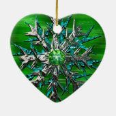 Snowflake Keller Keramisch Ornament (Achterkant)