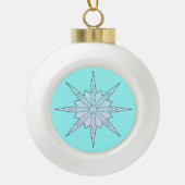 Snowflake Keramische Bal Ornament (Voorkant)