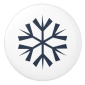 Snowflake keramische knol knop (Voorkant)