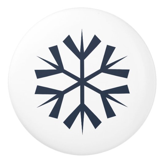 Snowflake keramische knol knop (Voorkant)