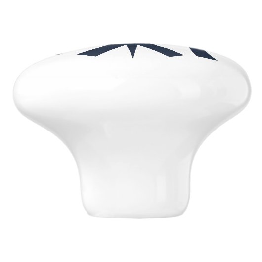 Snowflake keramische knol knop (Zijkant)