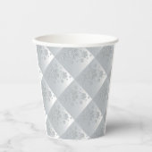 Snowflake kerst in grijs en wit* papieren bekers (Voorkant)