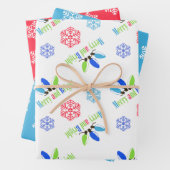 Snowflake kerst inpakpapier vel (In situ)