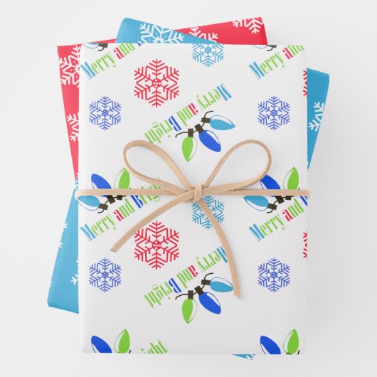 Snowflake kerst inpakpapier vel (In situ)