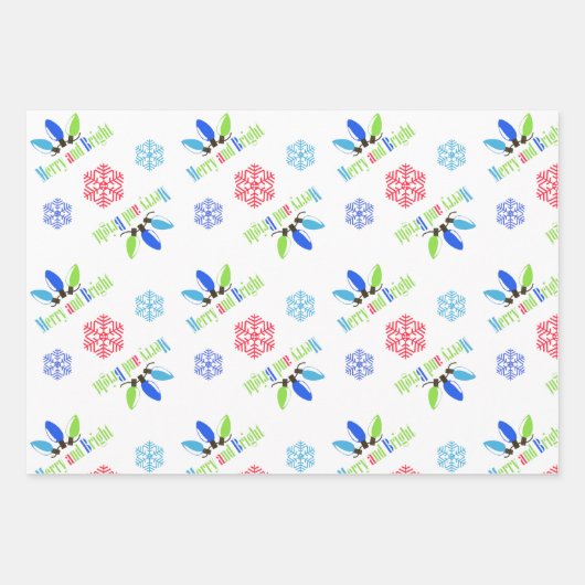 Snowflake kerst inpakpapier vel (Voorkant)