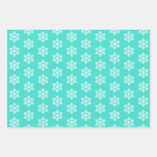 Snowflake kerst inpakpapier vel (Voorkant 3)