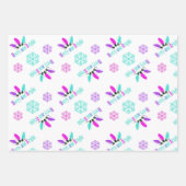 Snowflake kerst inpakpapier vel (Voorkant)