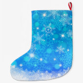 Snowflake kerst met gymnastiek op bier grote kerstsok (Achterkant)